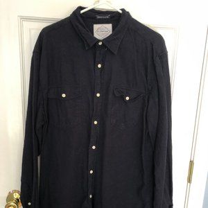 Navy flannel button down